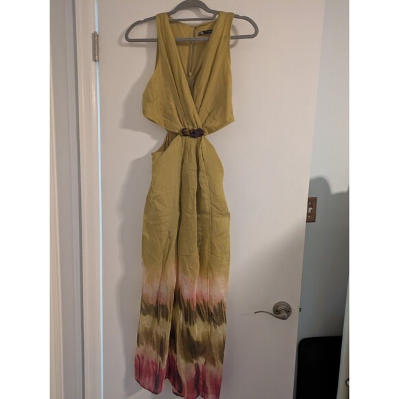ZARA WOMAN SS24 TIE DYE CUT Out Tie Dye MIDI DRESS MULTICOLORED | XS - Picture 13 of 13